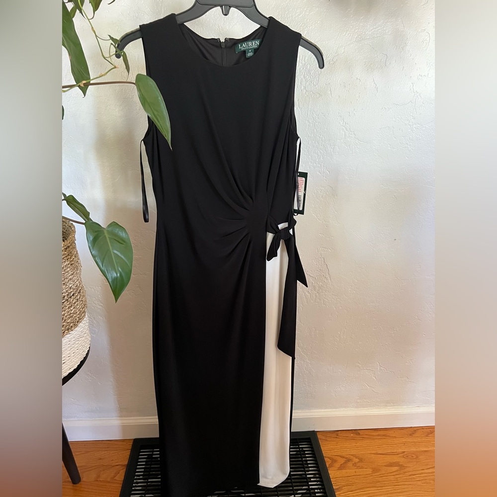 Ralph Lauren black & white cocktail dress. NWT.
